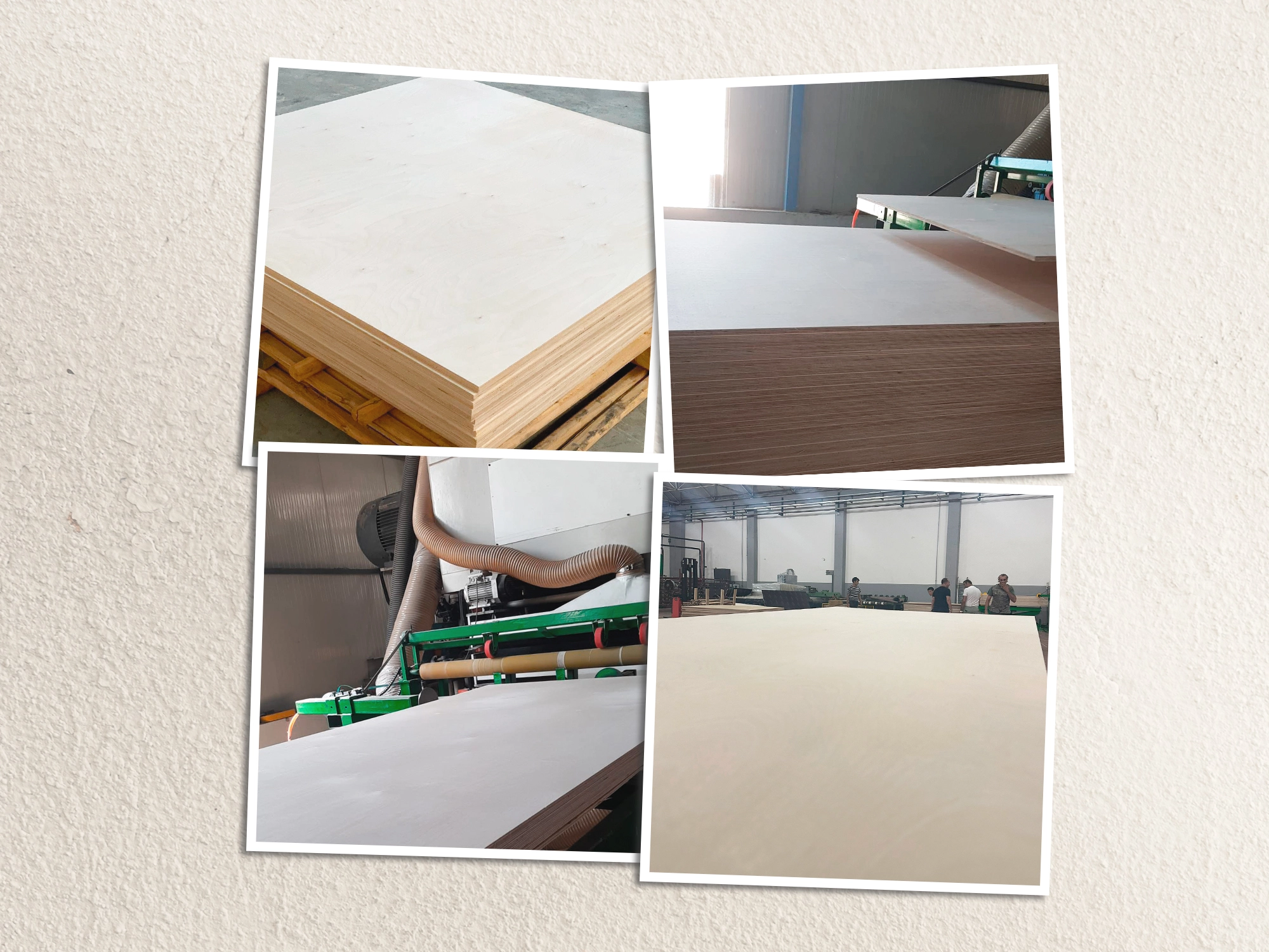 Stack of birch plywood